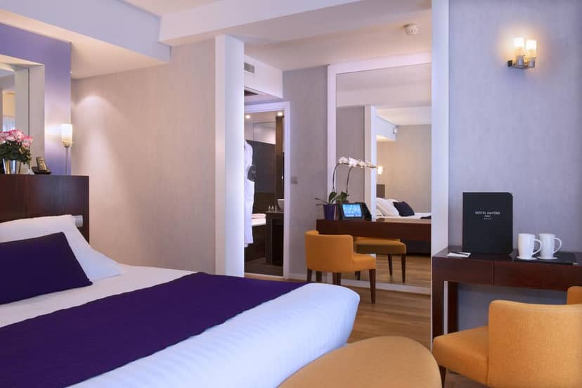 VIP hotel suite with dedicated workspace for event speakers and premium business travel.