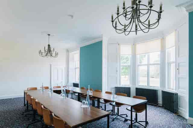 Elegant meeting room at Ashridge House, ideal for workshops and professional gatherings.
