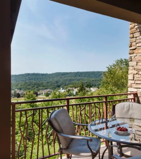 Crystal Springs Resort outdoor terrace, ideal venue for corporate retreats and executive meetings.