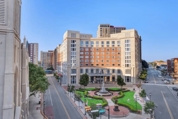 The Heldrich downtown boutique hotel room for corporate retreats and event accommodation.