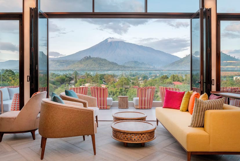 Baobab Ballroom in Gran Meliá Arusha with indoor-outdoor flow for executive retreats and networking.
