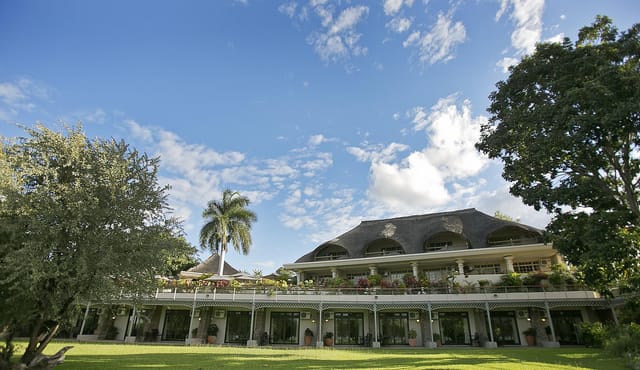 Pool Wing at Ilala Lodge: spacious outdoor venue for corporate retreats and incentive events.