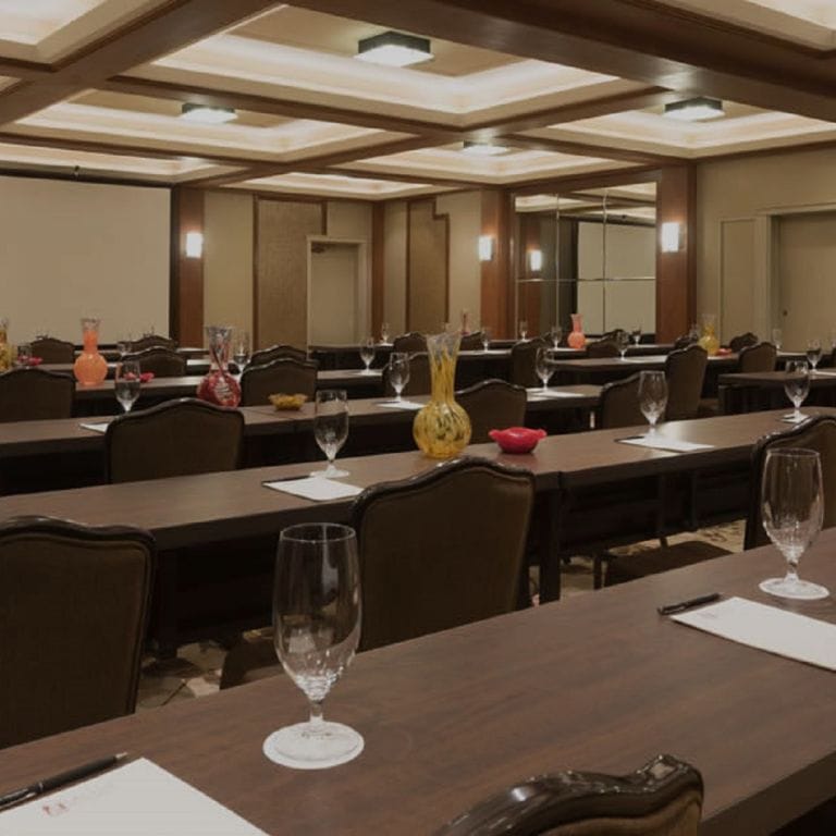 Classroom-style meeting space at Salish Lodge & Spa for corporate training and breakout sessions.