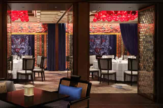 Elegant dining space in The Silk Room, perfect for corporate events or intimate gatherings.