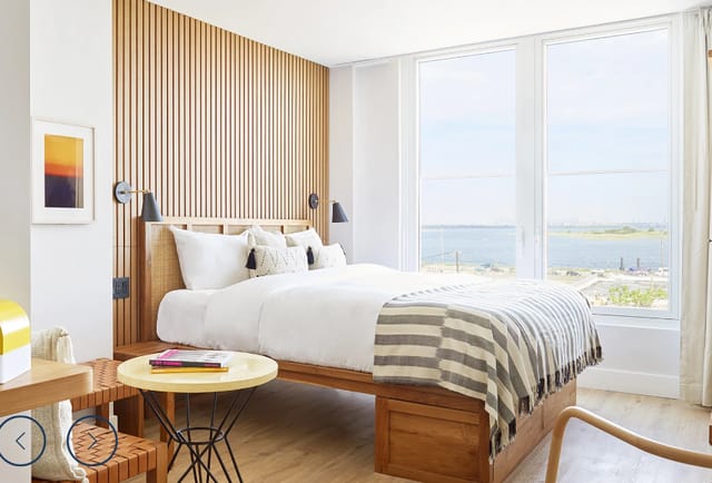 Modern Rockaway guest room with waterfront view for corporate retreats and incentive travel.