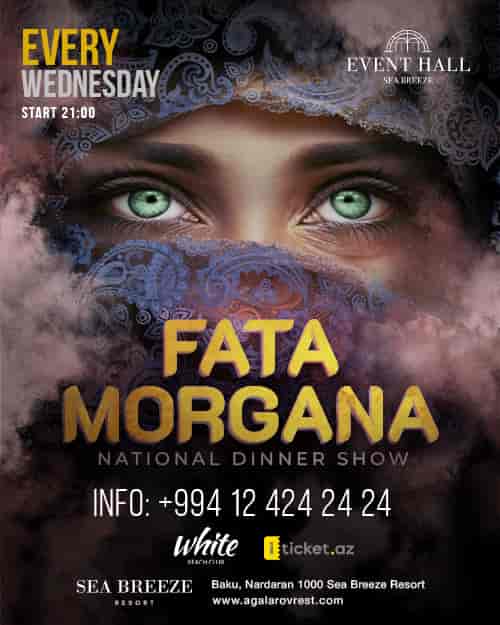 Face Event Hall themed dinner show with bold typography for immersive event marketing.