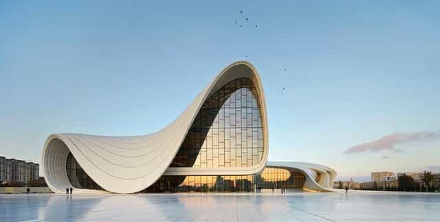 Heydar Aliyev Palace concert hall with iconic architecture for corporate events and brand launches.