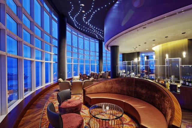 Hilton Baku business center with skyline views for VIP networking and corporate receptions.