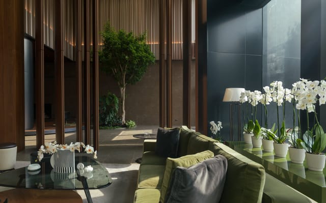 Luxury video conferencing suite at Kempinski Residences, ideal for VIP networking and meetings.