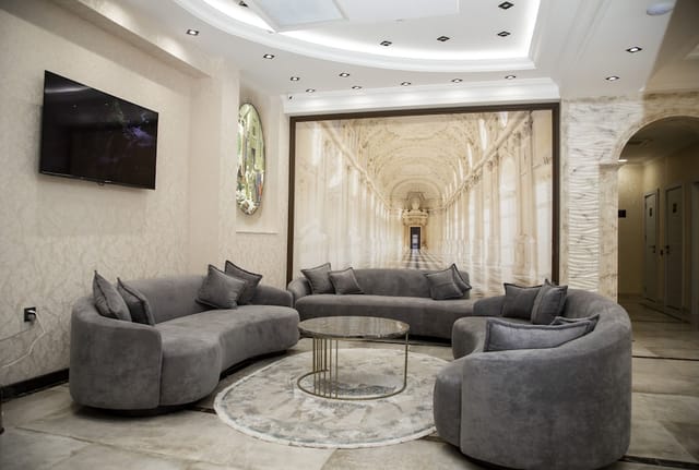 VIP hospitality suite at Essam Deluxe Hotel for professional networking and corporate events.