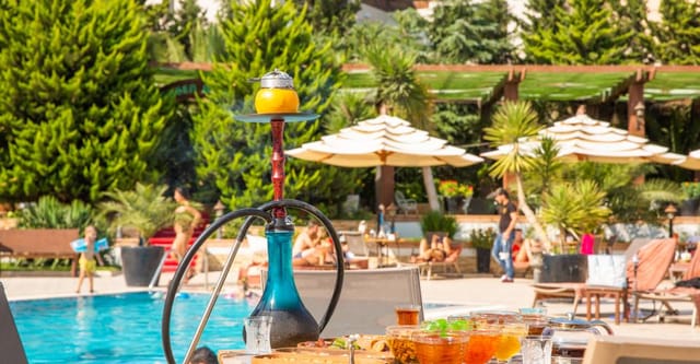 La Patisserie pool deck setup at Excelsior Hotel Baku for luxury incentive travel events.