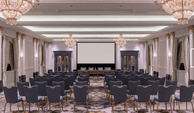 King Mirian ballroom at Tbilisi Marriott for elegant corporate events and keynote presentations.