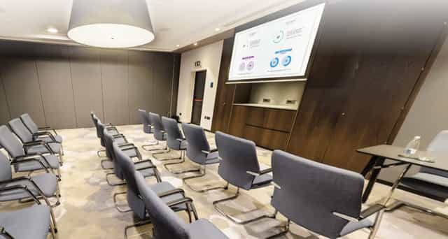 Hyatt Regency Sofia Botev Hall: Theater-style corporate training workshop boardroom.