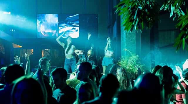 Pasifico Lounge evening event with atmospheric lighting for corporate activation and social mixers.