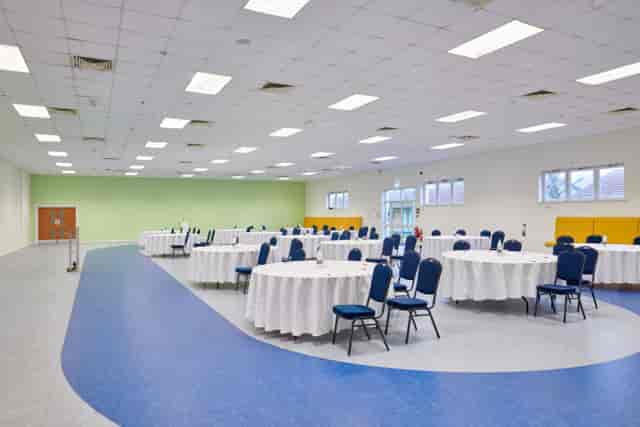 Activity Studio, Butlin's Skegness: banquet setup for corporate events and conferences.