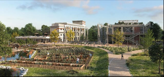 Private Garden at Comet Arboretum for sustainable corporate retreats and farm-to-table events.