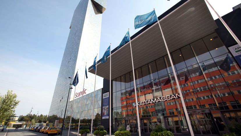Kistamässan venue with adjoining Scandic hotel for large-scale corporate conferences and events.