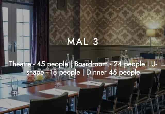 Malmaison Edinburgh Leith MAL 3 boardroom for corporate meetings and private dining.