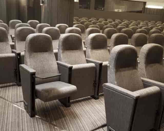 Theater-style conference center at WTC Stockholm for corporate training and keynote events.