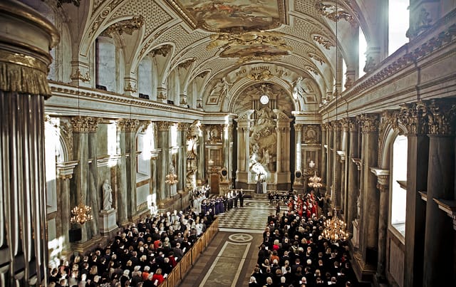Slottskyrkan historic venue with elegant architecture for formal ceremonies and gala dinners.
