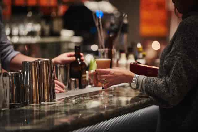 Upscale Hillenberg cocktail bar for professional conference networking and business events.