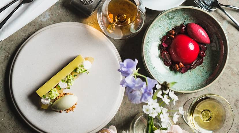 Fine dining multi-course meal at Stadshuskällaren for VIP galas and executive dinners.