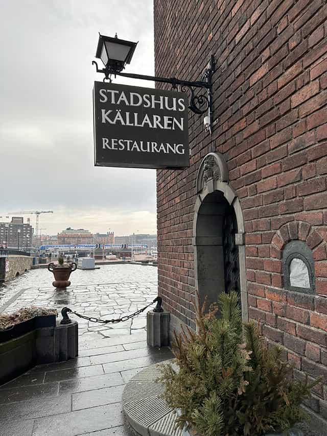 Stadshuskällaren waterfront venue: rustic historic space for intimate dinner or networking event.
