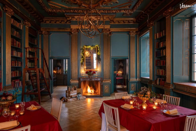 Elegant Van der Nootska Palatset venue for atmospheric executive dinners and holiday retreats.