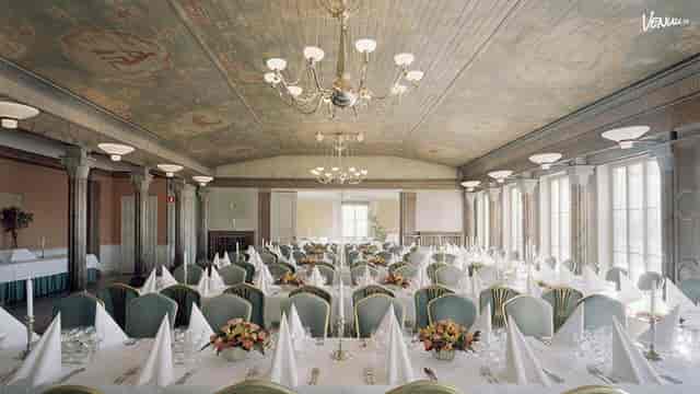 Hasselbacken banquet hall with ornate ceilings for formal gala dinners and elegant weddings.