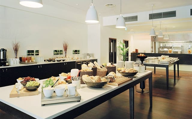 Contemporary buffet at Scandic Anglais for corporate breakfast and working lunch events.
