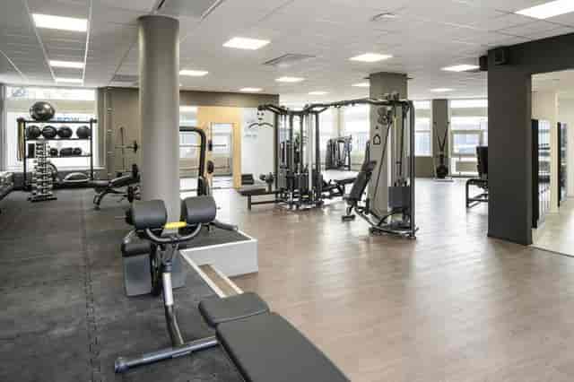 Fitness facility at Technopolis Kista HUB, ideal for corporate retreats and incentive programs.