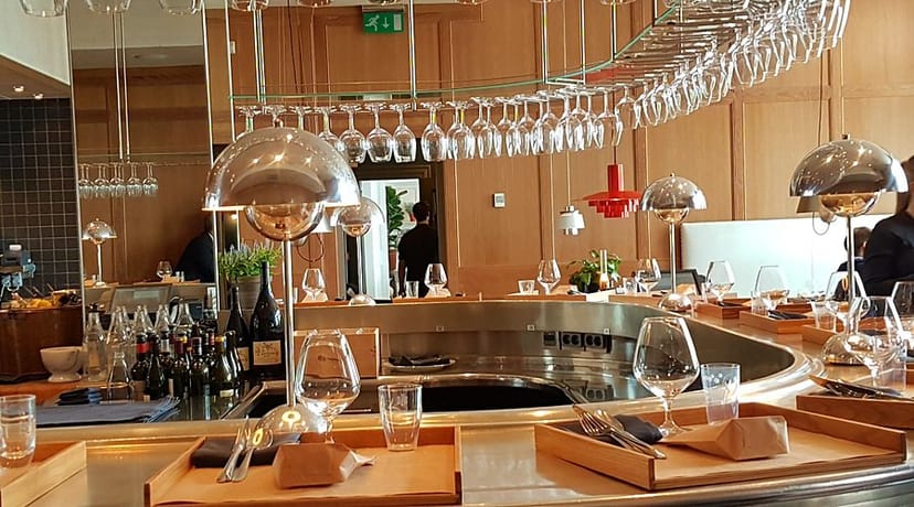 Upscale Matbaren bar setup for cocktail receptions and VIP networking events.
