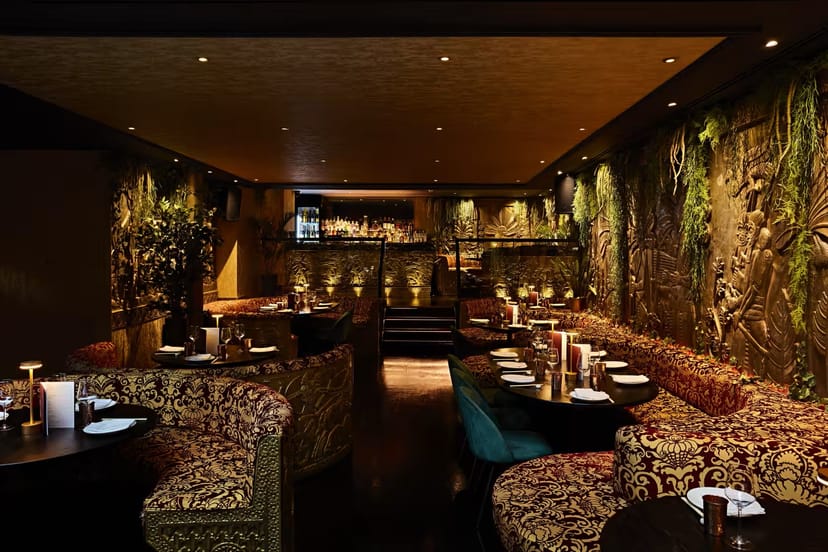 Upscale Gilgamesh London venue with plush seating, perfect for events and meetings.