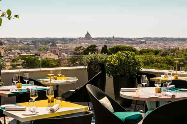 Terrazza Borghese rooftop venue, Rome, for luxury networking events and VIP gala dinners.