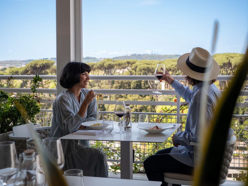 Terrazza Borghese rooftop restaurant, elegant dining venue for corporate networking and events.