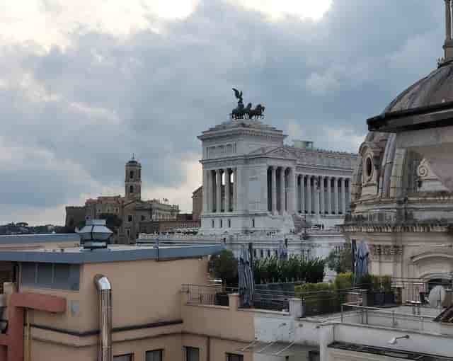 H10 Palazzo Galla rooftop terrace in Rome, ideal for upscale corporate gala or welcome reception.