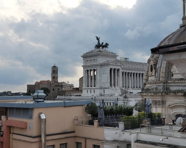 H10 Palazzo Galla rooftop terrace in Rome, ideal for upscale corporate gala or welcome reception.