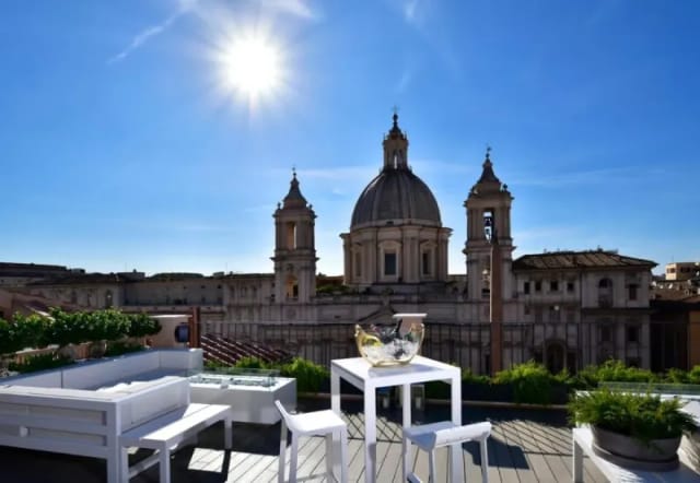 Lifestyle Suites Rome rooftop terrace for luxury corporate incentive and VIP networking events.