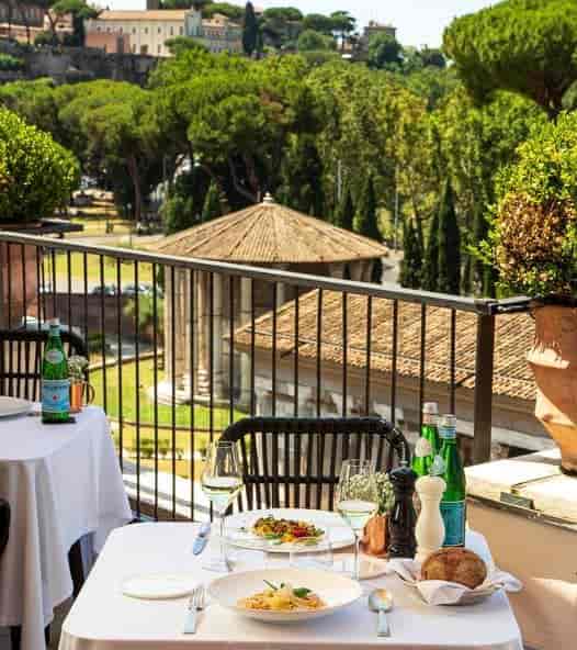 Rome terrace venue with iconic views for exclusive corporate dinners and incentive events.