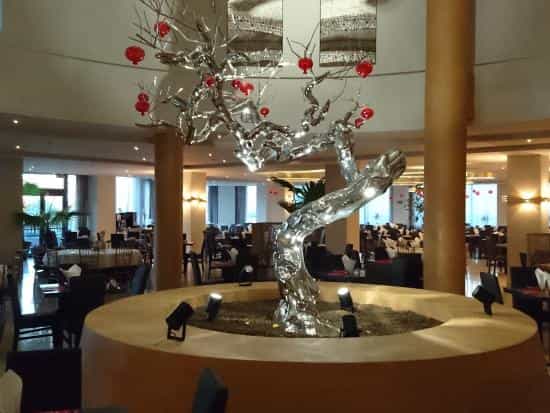 Sapori Dal Mondo restaurant foyer installation for luxury gala event venue.