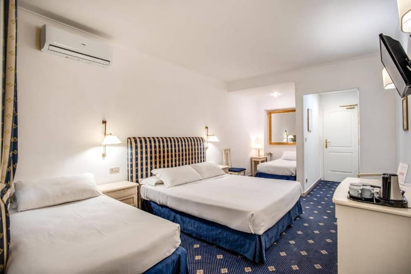 Hotel Napoleon triple-occupancy banquet room for budget group event accommodations.