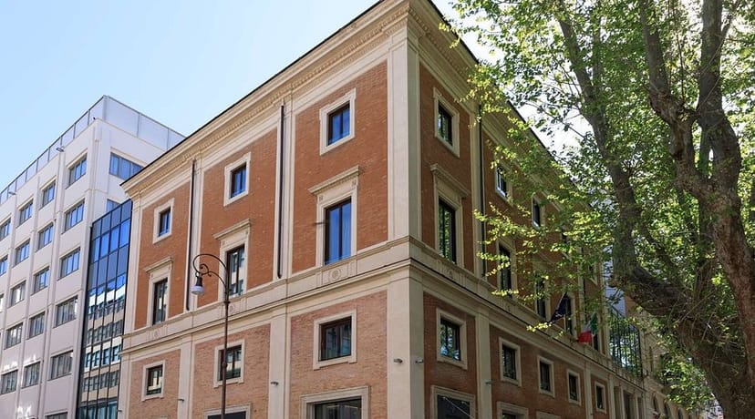 Modern business center at DoubleTree Rome Monti for corporate meetings and seminars.