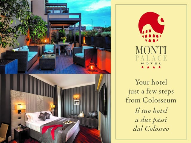 Monti Palace Hotel rooftop terrace for intimate executive networking and corporate events.