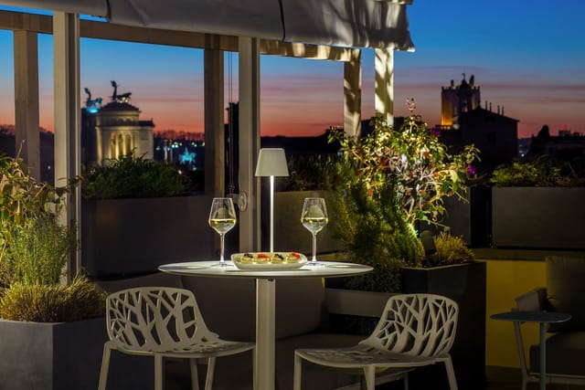 Tiziano Terrace rooftop venue with city views for VIP networking and corporate hospitality events.