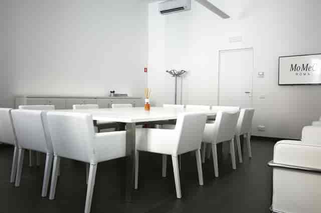 Minimalist boardroom at Montecitorio Meeting Centre for executive meetings and corporate events.