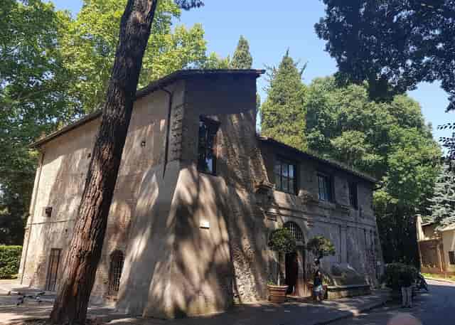 Chapel at Complesso Vignola Mattei, historical venue for intimate garden weddings and events.