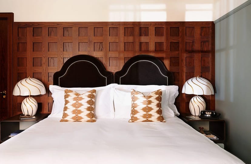Luxury hotel room at The Hoxton Rome for executive travel and corporate events.