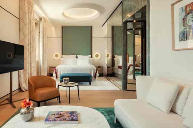 Luxury Bvlgari Hotel Rome suite for executive travel and VIP business meetings.