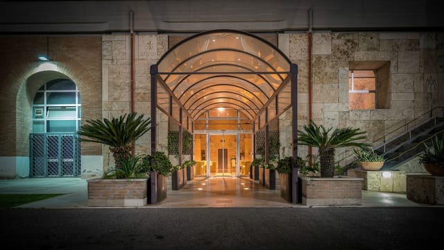 Modern Hotel Villa Eur meeting room entrance for corporate events and professional conferences.