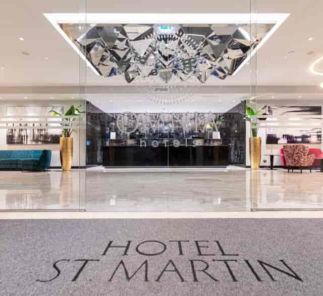 Modern AGORA hotel lobby at Hotel St. Martin for corporate events and welcome receptions.
